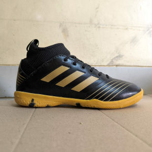 Sepatu Futsal Anak Terbaru Ad-Predator Hitam-emas Size 34-38