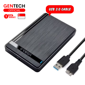 (SG) 2.5" Hard Drive Enclosure USB 3.0 to SATA III Adapter Supports 2.5 Inch SSD & HDD 9.5mm 7mm External Hard Drive Enclosure with UASP Compatible with WD Seagate Toshiba Samsung Hitachi - Black