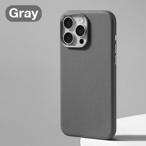 Sanptoch Luxury Leather Magsafe Phone Case For iPhone 16 15 14 Pro Max Skin-friendly Back Cover For iPhone 16 Pro Max Military Shockproof Protection Casing