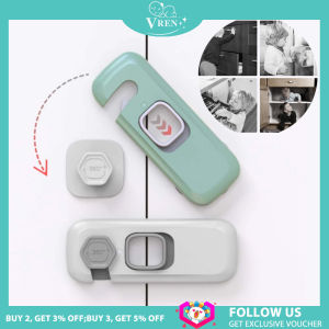 VREN บ้านตู้เย็นตู้แช่แข็งล็อคประตูจับเด็กวัยหัดเดินเด็กตู้ล็อคความปลอดภัยของเด็ก