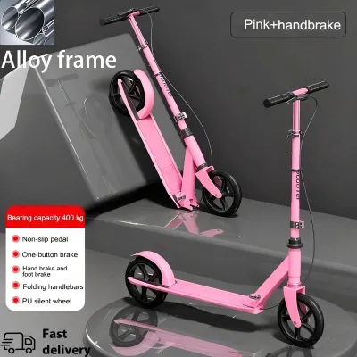 AENXRD Foldable Scooter Aluminum Scooter for kids adult youth Kick Scooter Height Adjustable Kids Portable Foldable Scooter Gift