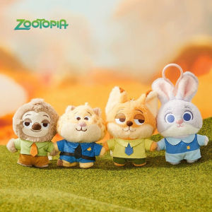 Zootopia Series Cartoon Judy Nick Plush Pendant Doll Cute Plush Schoolbag Pendant Keychain Ornament Gift for Friends
