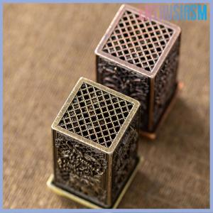 【Enthusiasm】🌟🌟【Hot Sale】🎈 Square Vertical Incense Burner Small Xiangyun Alloy Incense Holder Indoor Aromatherapy Home Ornament Chinese Plum Inense Burners