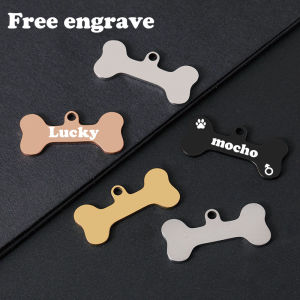 Custom Engraved Pet ID Tags Personalized Dog and Cat Tags Stainless Steel Name ID Tags for Dog Cat Collar Anti-Lost Pet Nameplate Pendant