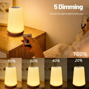 SG Kids CNY Gift & Birthday Gift 13 Color Changing Touch Night Light RGB Remote Dimmable USB Rechargeable Portable Desk Lamp