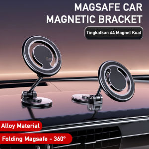 Magsafe Car Magnetik Bracket 360º Rotasi Bisa Dilipat Stand Hp di Mobil bagian Dashboard dengan 44 Magnet Super Kuat untuk Model Seri iPhone 12 13 14 atau Hp Lainnya Penyangga Car Holder Ring HP Berputar
