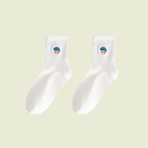 Tất Vớ Nữ Cổ Cao Trắng Vải Cotton Co Giãn Thời Trang BEYOU