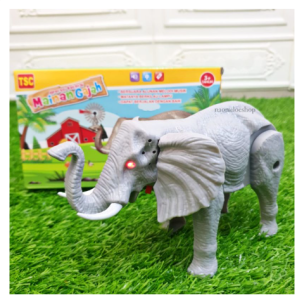 Gajah berjalan dan suara MAINAN ANAK GAJAH ANIMAL WORLD ELEPHANT TOY Mainan Binatang