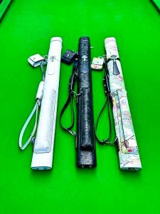 2026 Hot Sale [ Shipped from China ] Billiard cue bag cue case billiard cross-shaped double-hole cue holder handmade cue holder cue bag portable hand-held cue case B3