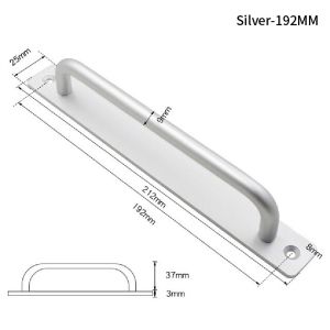 Black Door Handles Door Pull Handle Hardware Accessory for Door Wood Door Aluminum Alloy