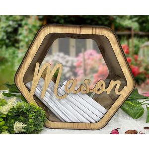 [Customized] กล่องไม้กล่องใส่การ์ดแต่งงานไดคัทฉลุลายตกแต่งบัตรเชิญอวยพรวันเกิดครบรอบอุปกรณ์ประดับงานแต่งงานเจ้าสาวของขวัญแต่งงาน