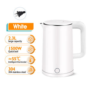 2.3L Electric Kettle Stainless Steel Boiler Heater Auto Shut-Off Double Layer Water Heater Household Quick Water Heater