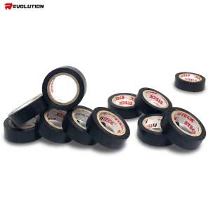 5PCS Black Motorcycle Electrical Adhesive Tape 4.5 Meters Each