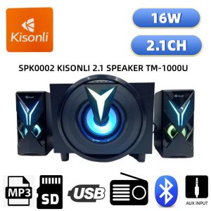 KISONLI 2.1 Strong Bass House Speaker System Bluetooth Wireless Aux TM-1000U