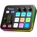MAONO G1 NEO Gaming Audio Mixer,Custom Sound Effects RGB Streaming with XLR Microphone Audio Interface,for Game Voice,Podcast. 