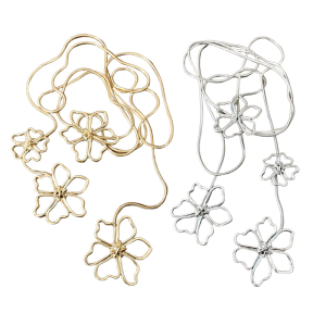 Unique Hollows Necklace Flower Ladies Long Necklace Lightweight Stylish Pendant Womens Trendy Accessories