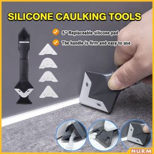 Nurm Silicone Caulking Scraper Tools Silicone Caulking Scraper Tool With 5 Replaceable Silicone Pads