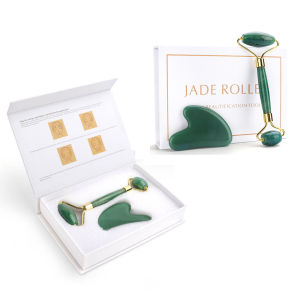 Natural Rose Quartz Roller Facial Jade Roller Stone Gua sha Scraper Face Lifting Massage Skin Eye Body Massager Beauty Care Tool