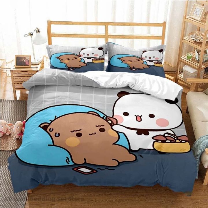 Kawaii Cute Twin Size Bed Sets Pillow Case Kawaii Couple Axolotl