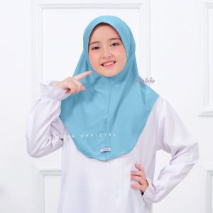 Hijab Bergo Jersey Alikaa Jilbab Sekolah Pinguin Anak Jilbab Instan Anak umur 6 sampai 12 tahun