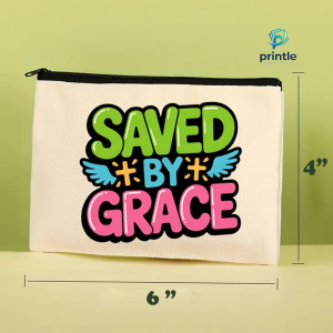 PREMIUM KATSA CANVAS PURSE/COIN PURSE BIBLE VERSE/WORSHIP PRINTS WITH PACKAGING