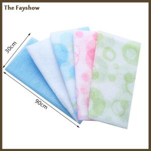 [The Fayshow] Nylon Wash Cloth Towel Beauty Body Skin Exfoliating Shower Bathroom Washing