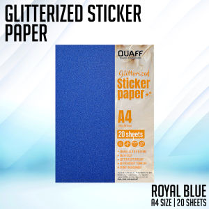 Linworks QUAFF Glitterized Sticker Paper A4 Size Glitter Sticker Paper for Party Deco or Arts/Craft 20 sheets