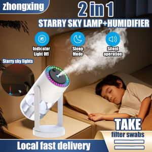 ✨ 2-in-1 starry sky lamp & air humidifier! super silent air humidifier for home 100% safe! german tech Let your baby sleep peacefully humidifiers for room Free filter swab aroma diffuser for home