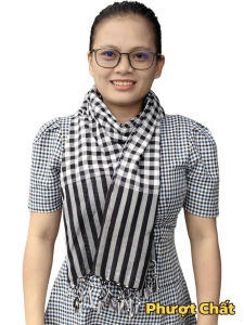 Khăn rằn thêu cờ Việt Nam khổ 60cm*165cm-khăn rằn Nam Bộ thấm hút mồ hôi mang Quàng Cổ đi du lịchphượt làm quà tặng rất tiện lợi