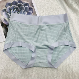 Skin-Friendly Thread Strip Modal Breathable And Comfortable Mid-Waist High Elastic Lady Underwear；Seluar dalam wanita亲肤螺纹条莫代尔透气舒适中腰高弹女士内裤