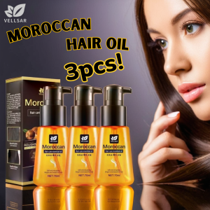 VELLSAR 3pcs MOROCCAN HAIR OIL HAIR CARE ESSENTIAL OIL Improves Dryness Roughness Tangling hair - Hair Treatment Hair Comfort Haircare