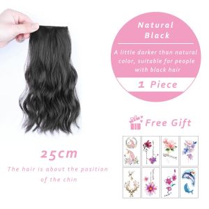 25/35/50/60CM Wig Piece Female Curly Hair Fluffy Pad Hair Piece One-Piece Top Replacement Pad Hair Root Device Patch Hair Extension Piece