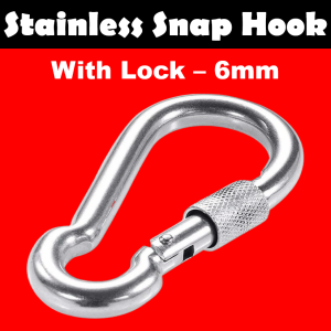 TOYU Stainless Steel & Galvanized Snap Hook With Lock 6-12mm Screw Gate Carabiner Quick Link Snap Hook