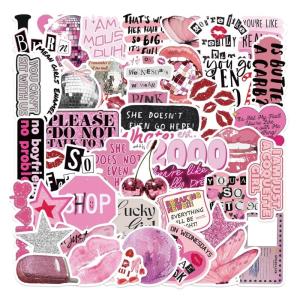 Pack of 50 Waterproof Stickers Adhesive PVC Aesthetic Decals for DIY Crafts Phone Case Skateboard Luggage Design