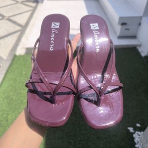 Sandal Heels Wanita Jepit Terbaru Kekinian Hak Tahu 5cm Chunky | Sandal Wanita Hak Tinggi Elegan