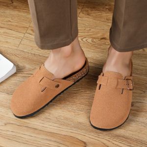 Clogs for Women Men Cork Sandals Mule Slippers Closed Toe Soft Footbed Adjustable Buckle Non Slip