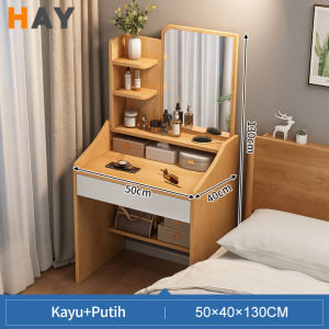 Dressing Table Vanity Table Minimalist Makeup Table Makeup Desk With LED Mirror Meja Makeup Meja Solek Bedroom Makeup Desk