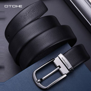OTOHE เข็มขัดนิรภัยแฟชั่นชายเข็มขัดเข็มขัดเข็มขัดหนังนำเข้าเส้นใยทำจากหนังย้อนยุคเข็มขัดธุรกิจย้อนยุค 120 ซม.เข็มขัดนิรภัยสำหรับผู้ชายเข็มขัดนิรภัย