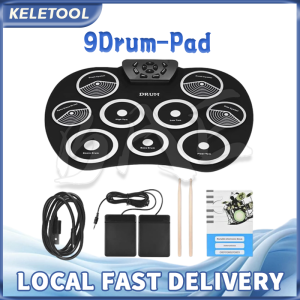 Electronic Drum Set Electronic Drum Silicone Drum Roll-Up Pad Includes Drumsticks Portable Electronic Drum Foldable Ideal for Travel