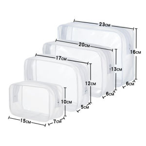 Clear Transparent Travel Makeup Bag – Waterproof & Portable Cosmetic Organizer