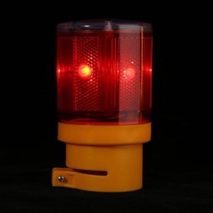 RIN9353 Lighting Navigation Solar Powered Red Rotating Flash Traffic Warning Light Boat Lights Indicator Alarm Lamp Emergency