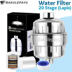 20 Stage Shower Filter 20Stage 20 Lapis Tahap Saringan Air Kotor Penyaring Set Filter Air untuk Skin Acne Kulit Kering Bantu Kurangi Jerawat Komedo Iritasi Melembabkan Kulit Menyehatkan Rambut Kulit Skin Care