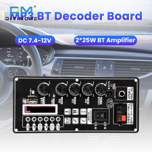 Diymore DC 7.4-12V T01 Kéo-Rod Loa & Loa di động bảng mạch Giải Mã MP3 Bt bảng khuếch đại 2*25W 87.5-107.5 MHz
