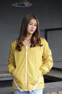 Ballpets Jaket Wanita Hoodie Parasut Semiwaterproof Ukuran L XL