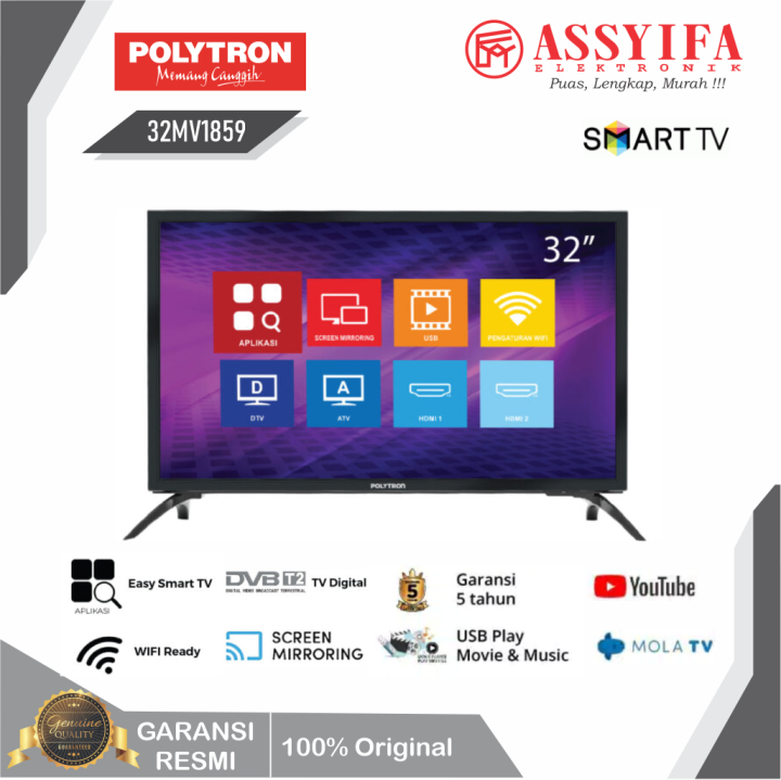 SMART TV POLYTRON 32 INCH 32MV1859 DIGITAL SUPPORT