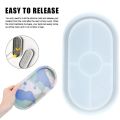 Mold Resin Coaster Oval/Cetakan Resin Coaster Oval/Oval Coaster Mold/Resin Epoksi Bentuk Oval. 