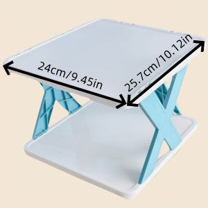 1pc Space-Saving Foldable Shoe Rack with Double Row Design for RVs Bathrooms and Dorms - Durable Blue PVC Plastic Compact and Portable Storage Box Shoe Storage Organizer