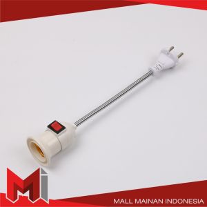 MallMainan-C1354 Fitting Lampu Gantung Kabel E27 Fleksible Saklar On Off Lampu Colok Flexible Lampu