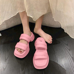 LHSunshine ส่งไวมากแม่ รองเท้าแตะแฟชั่นแบบสวม ดีไซน์งานสายคาด 2 เส้น ยางนุ่มนิ่มสุด มี 4 สีให้เลือกหยิบจับ สั่งเลยสินค้ามีพร้อมส่งตลอด