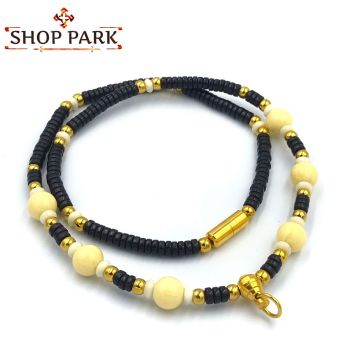 รูปจากผู้ขายบน Lazada: สร้อยคอห้อยพระ สร้อยกะลาตาเดียวคั่นทองเลเซอร์ หัวขุนทองเลเซอร์ ห้อยพระ 1 องค์ ขนาด 4 มม.ยาว 20 นิ้ว ไม่ลอกไม่ด ตั้งราคา ฿249 ขายแล้ว 56 ชิ้น